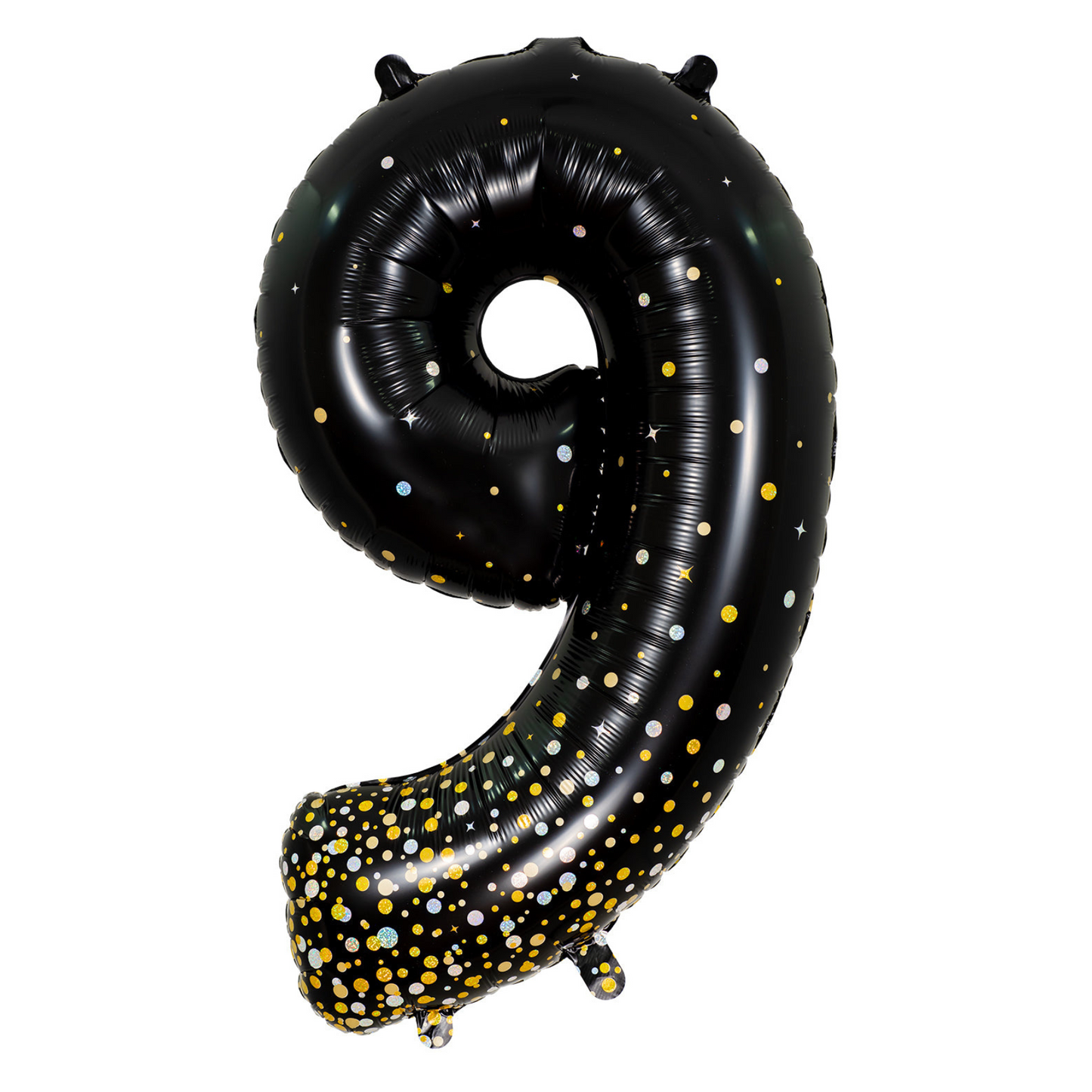 34" NUMBER FIZZ SPARK BLACK FOIL BALLOON