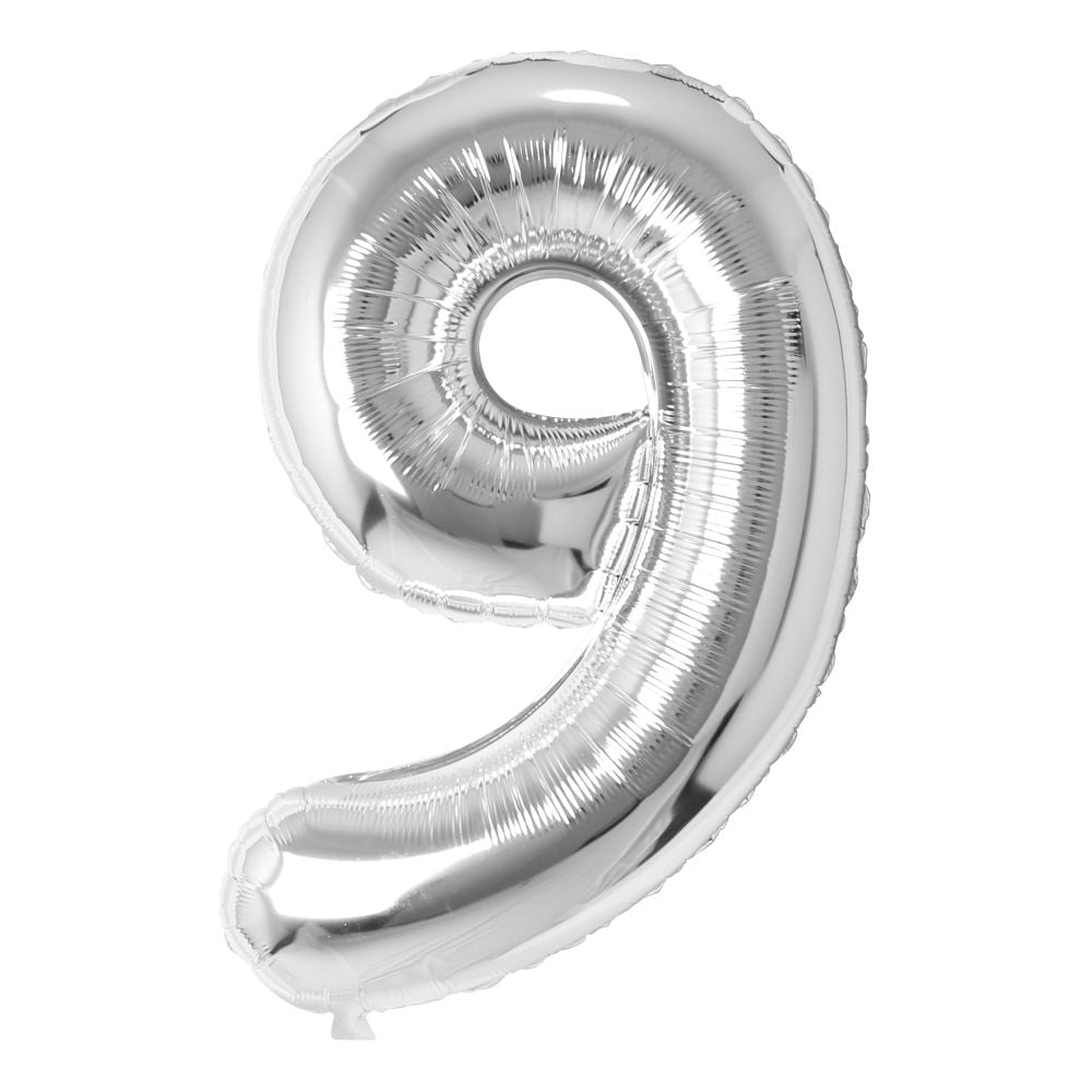 34" SILVER NUMBER BALLOON