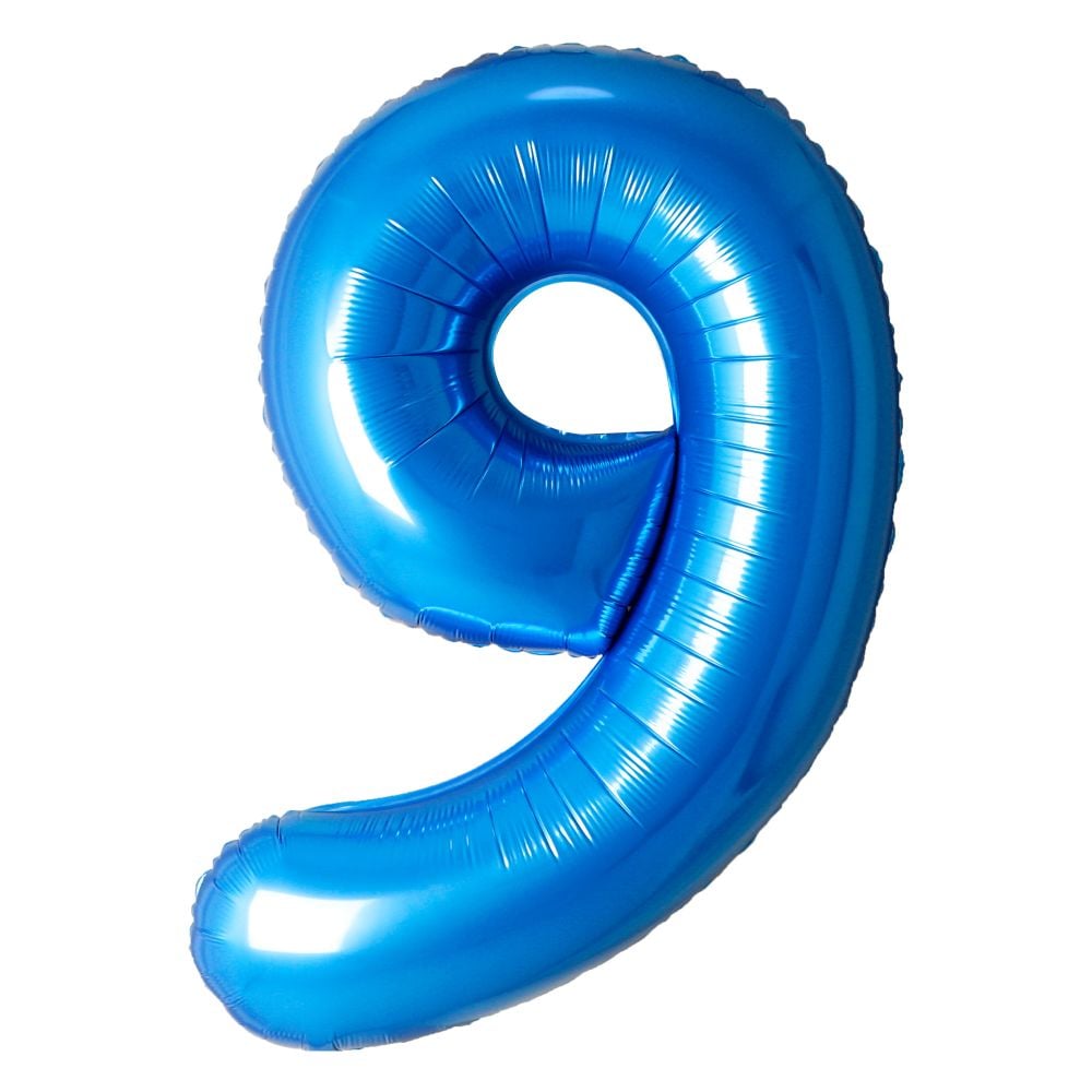 34寸藍色數字氣球
