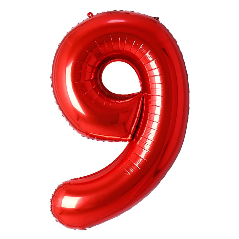34" RED NUMBER BALLON