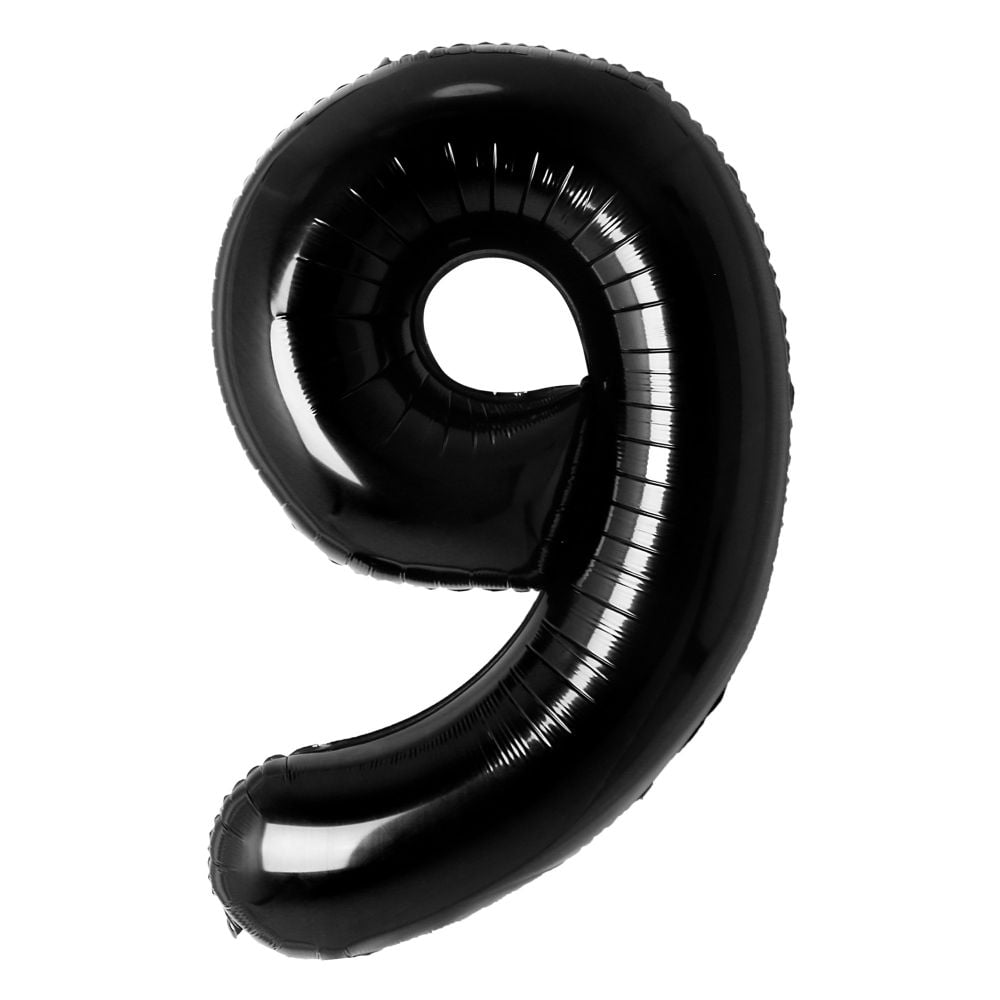 34" BLACK NUMBER BALLOON