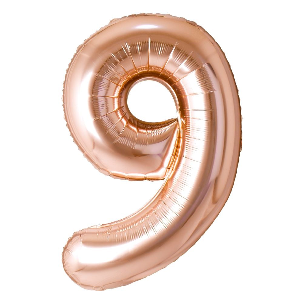 34" ROSE GOLD NUMBER BALLOON