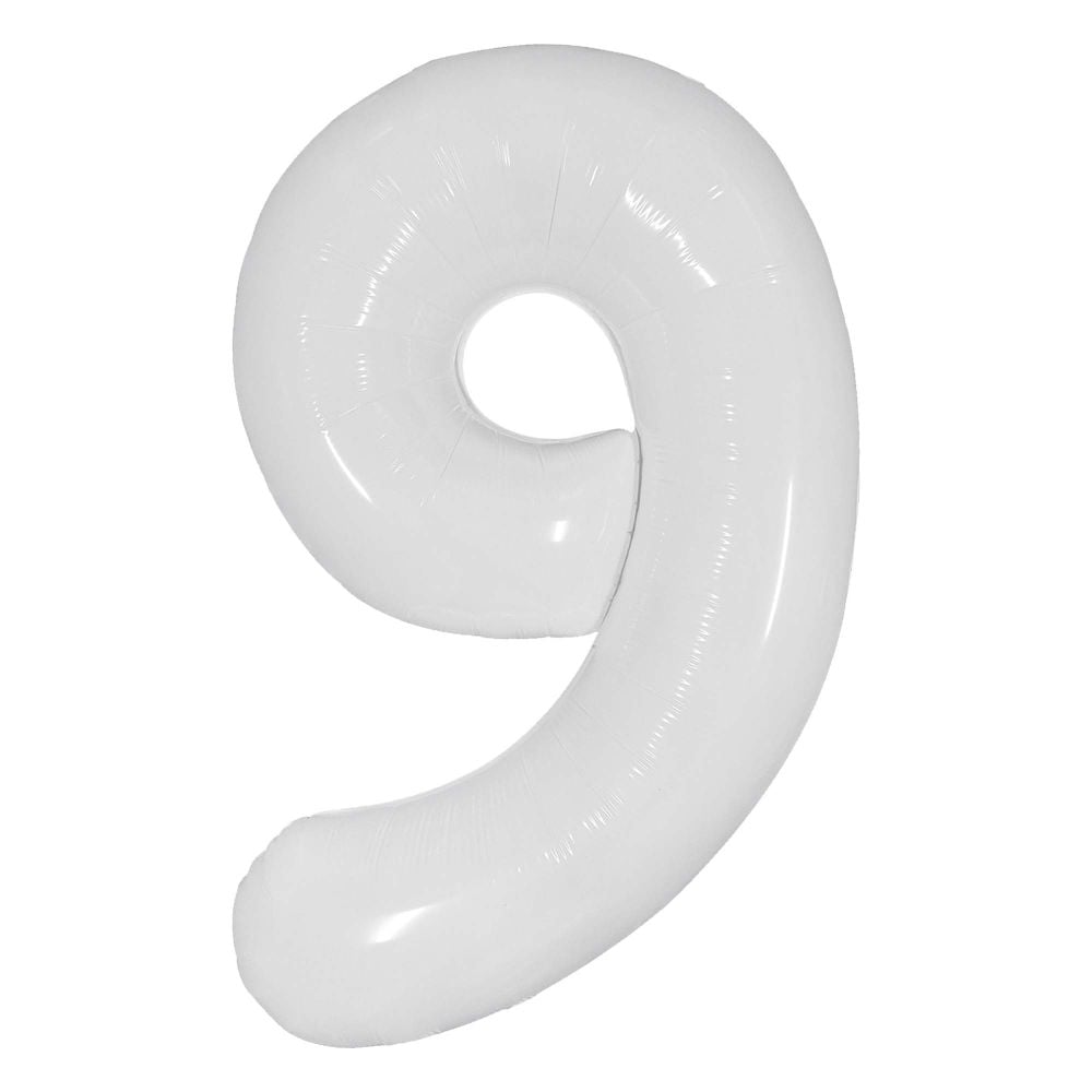 34" WHITE NUMBER BALLON