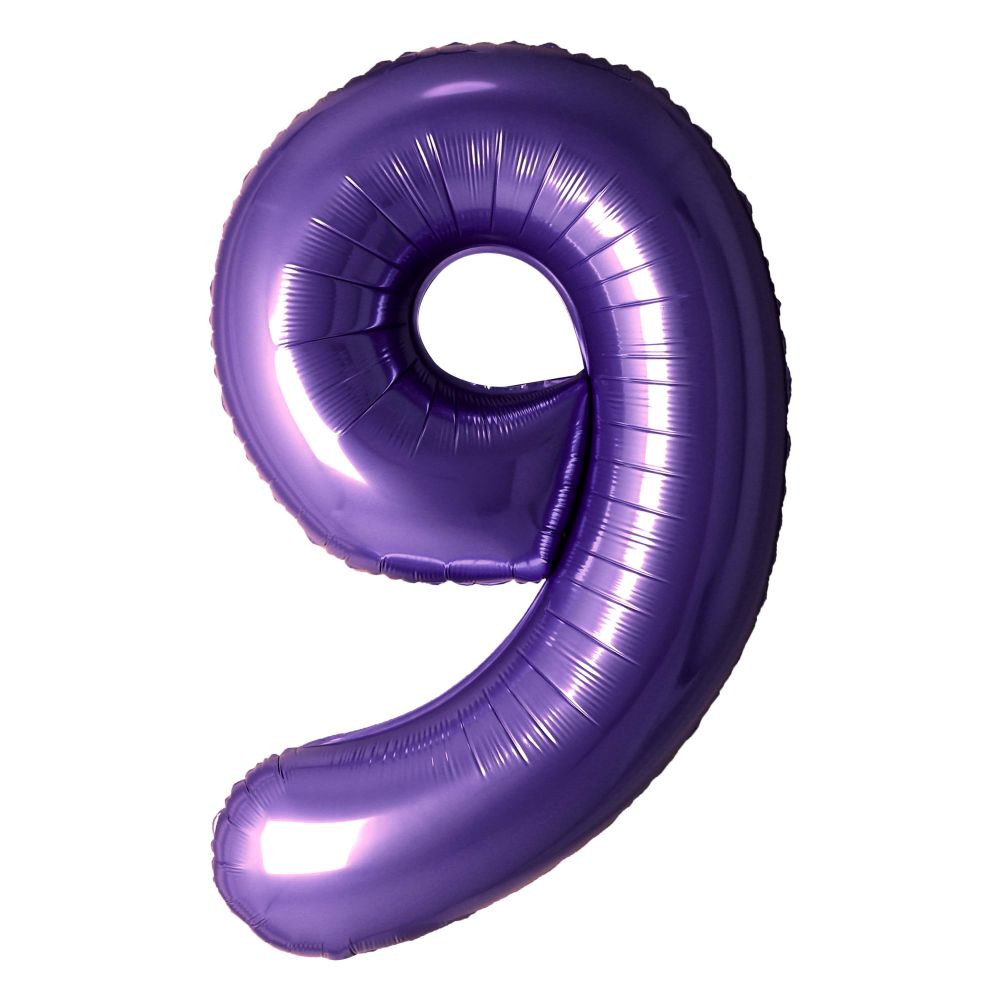 34" PURPLE NUMBER BALLOON