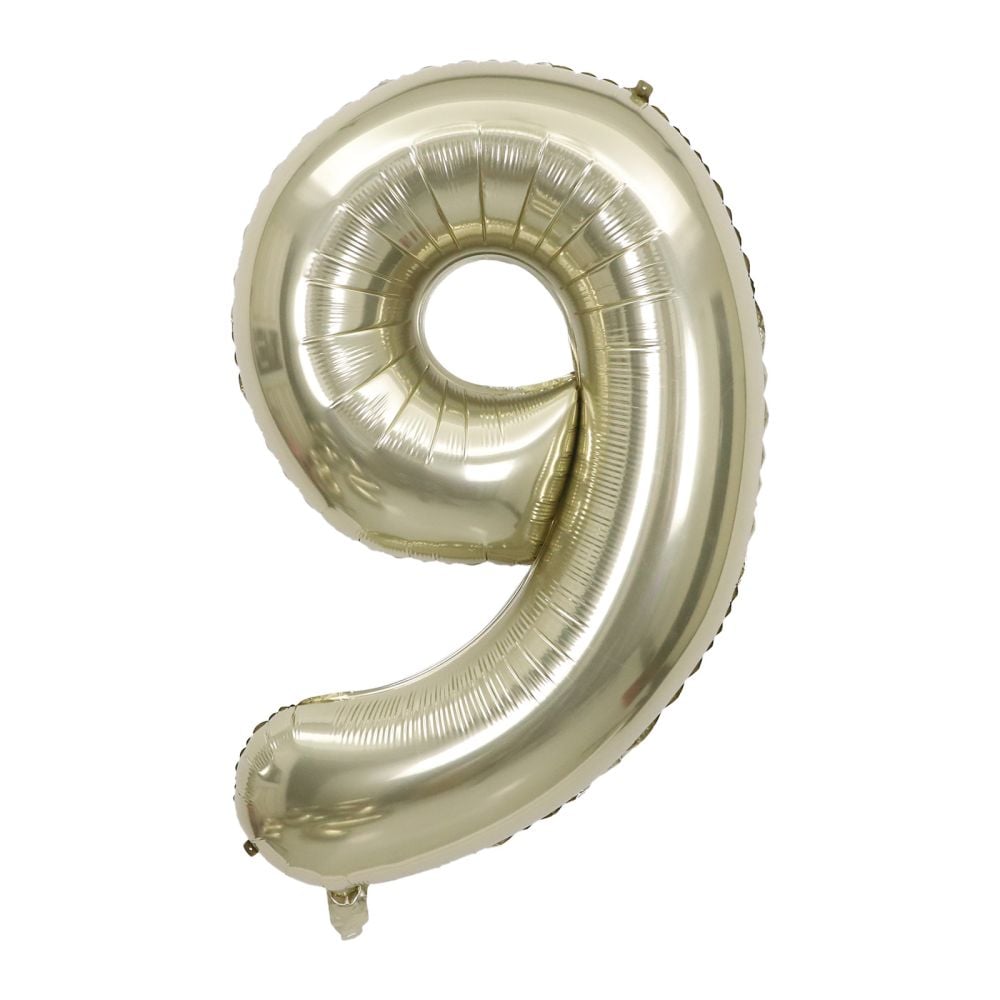 34" WHITE GOLD NUMBER BALLOON