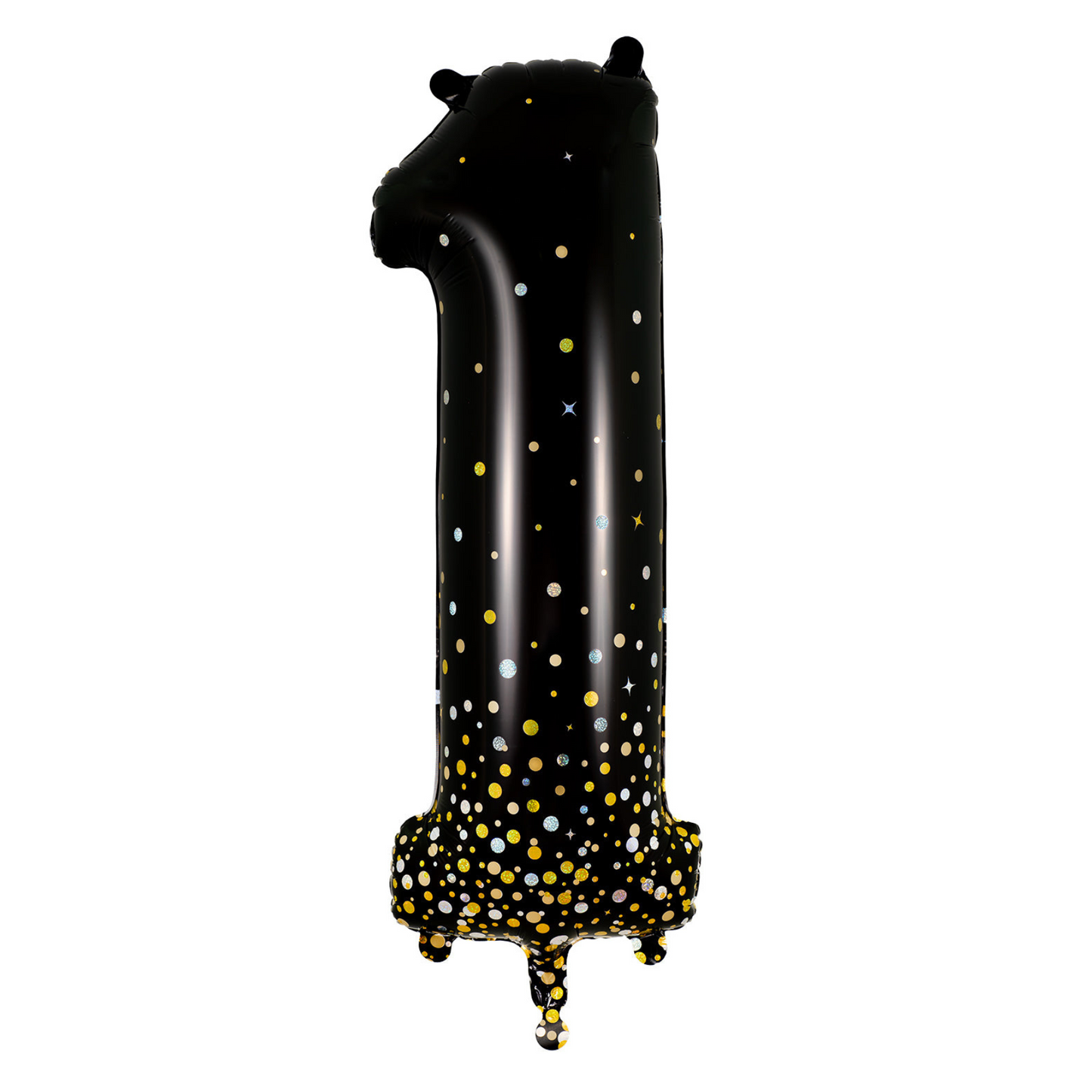 34" NUMBER FIZZ SPARK BLACK FOIL BALLOON