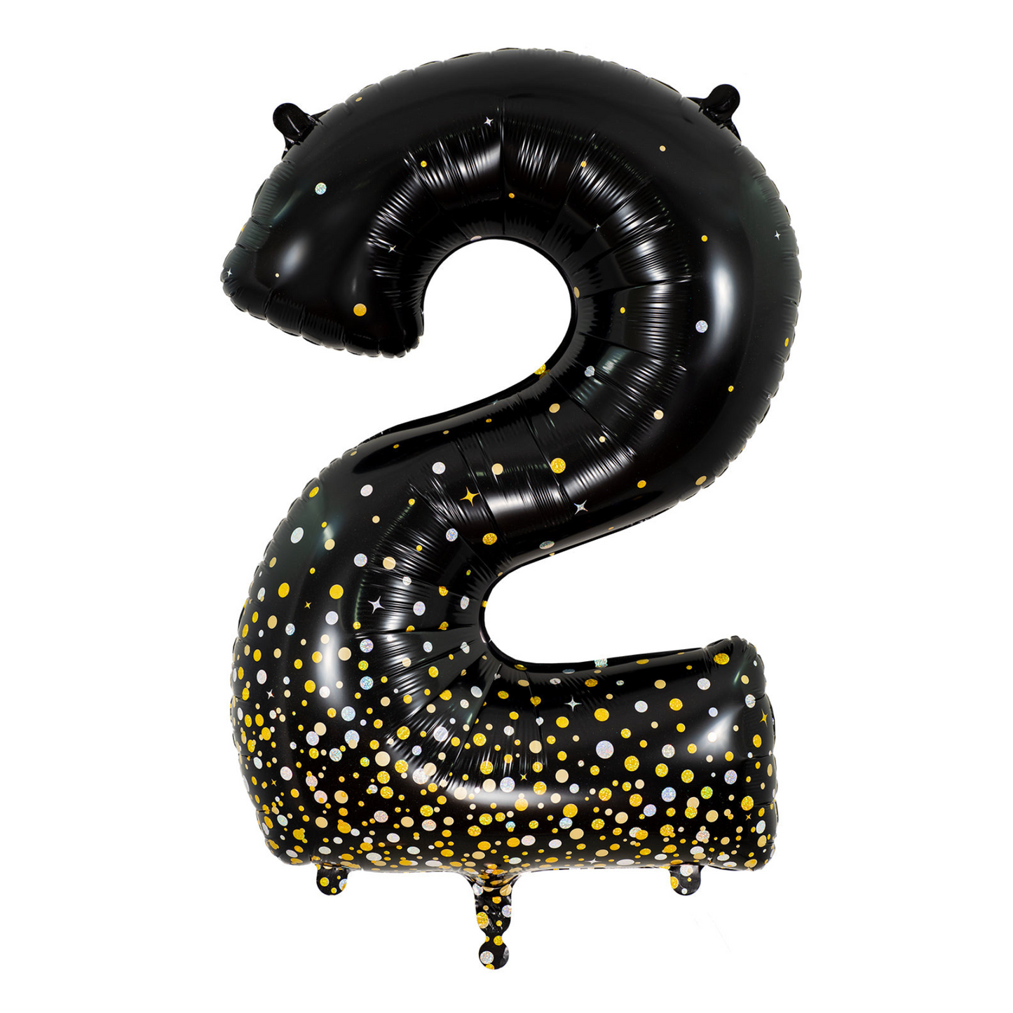 34" NUMBER FIZZ SPARK BLACK FOIL BALLOON
