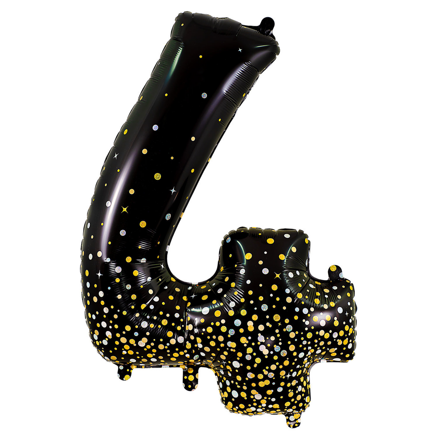 34" NUMBER FIZZ SPARK BLACK FOIL BALLOON