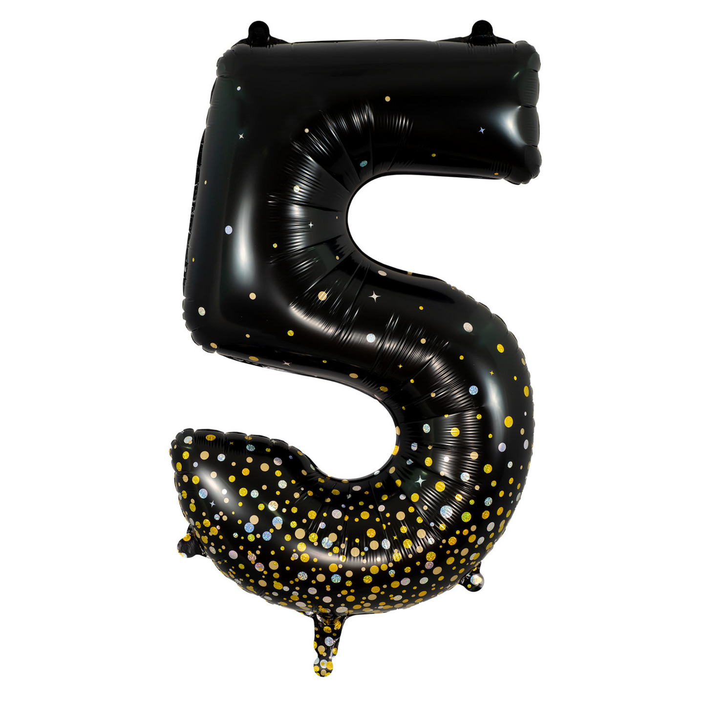 34" NUMBER FIZZ SPARK BLACK FOIL BALLOON