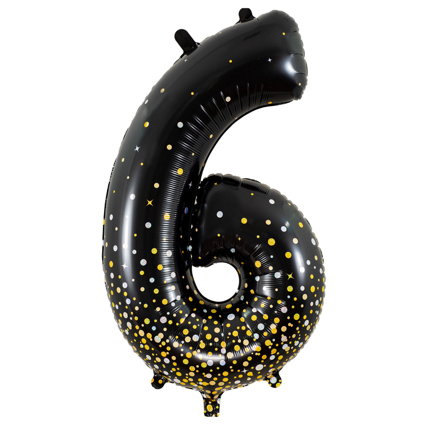 34" NUMBER FIZZ SPARK BLACK FOIL BALLOON