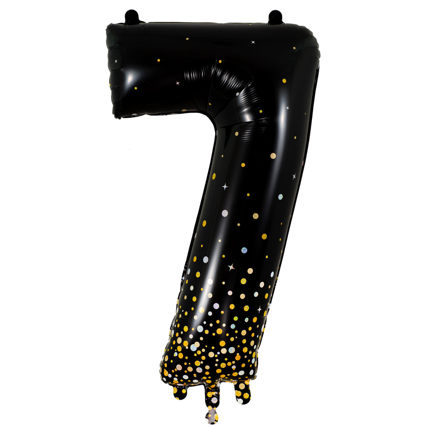 34" NUMBER FIZZ SPARK BLACK FOIL BALLOON