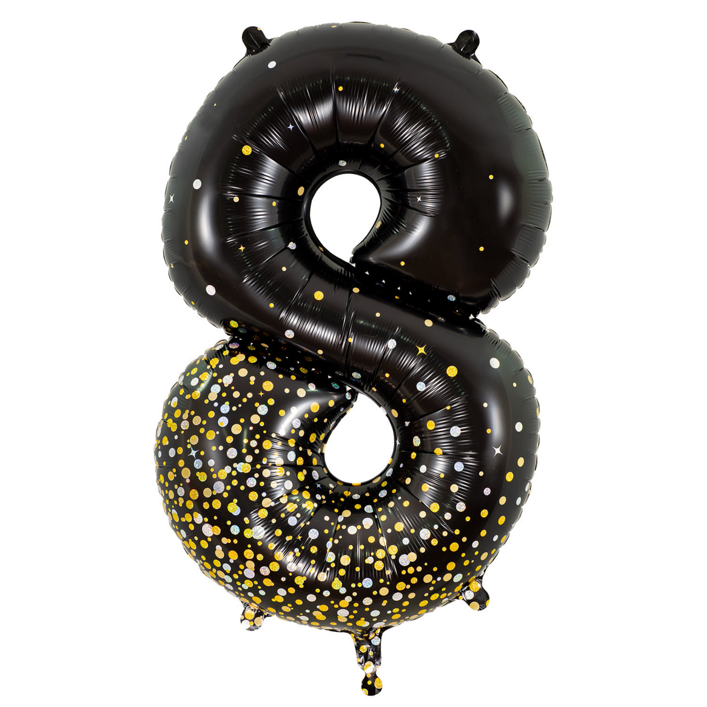 34" NUMBER FIZZ SPARK BLACK FOIL BALLOON