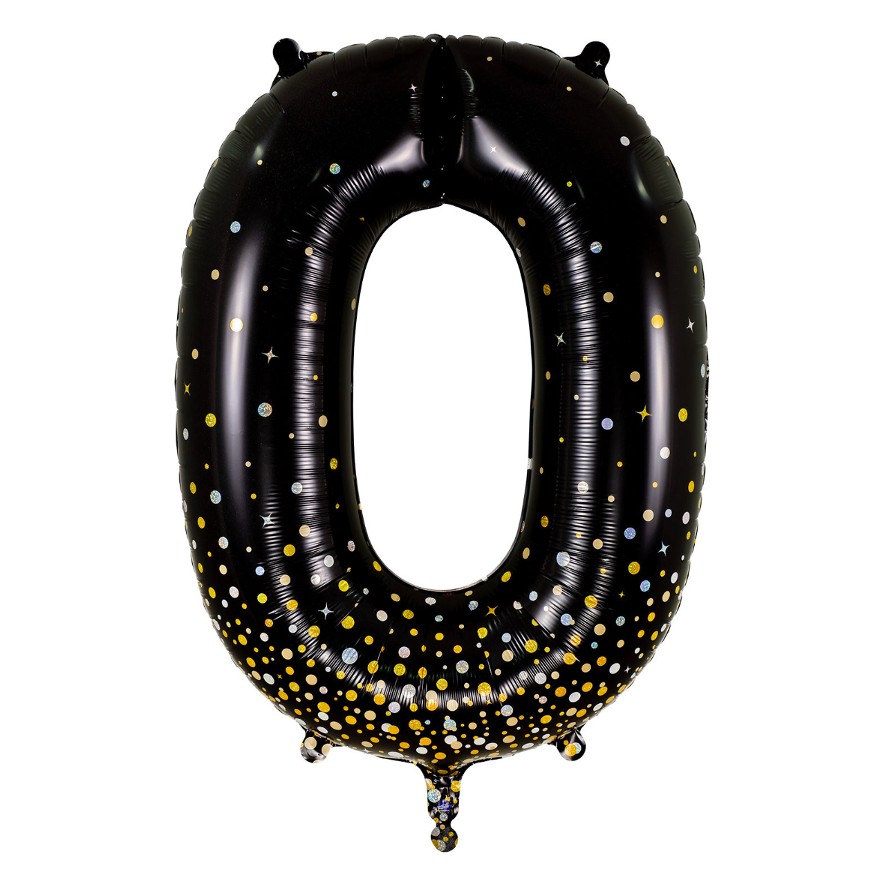 34" NUMBER FIZZ SPARK BLACK FOIL BALLOON
